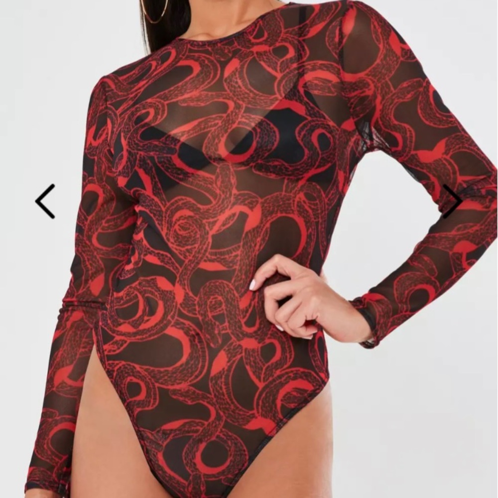 NWOT Mesh Dragon Bodysuit